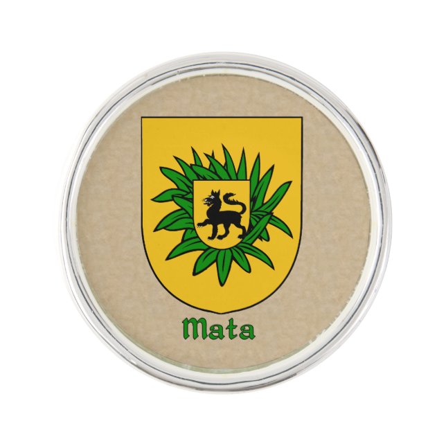 Mata Historical Shield Lapel Pin (Front)