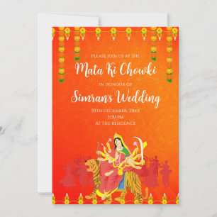 Mata ki Chowki invite Mata ka Jagrata invitation