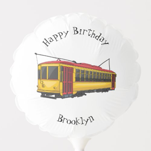 Mata trolley cartoon illustration balloon