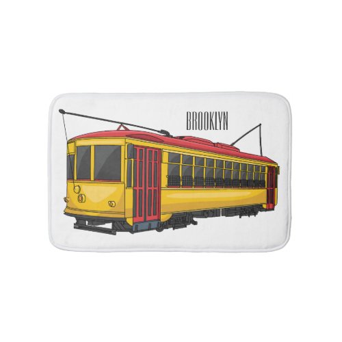 Mata trolley cartoon illustration  bath mat