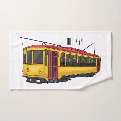 Mata trolley cartoon illustration bath towel set