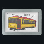 Mata trolley cartoon illustration belt buckle<br><div class="desc">Mata trolley cartoon illustration</div>