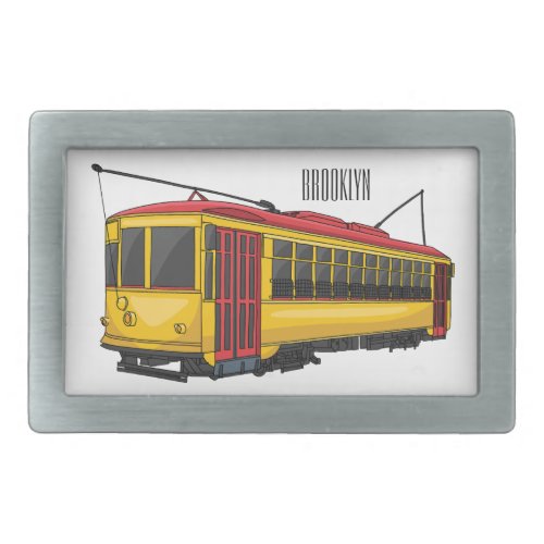 Mata trolley cartoon illustration belt buckle