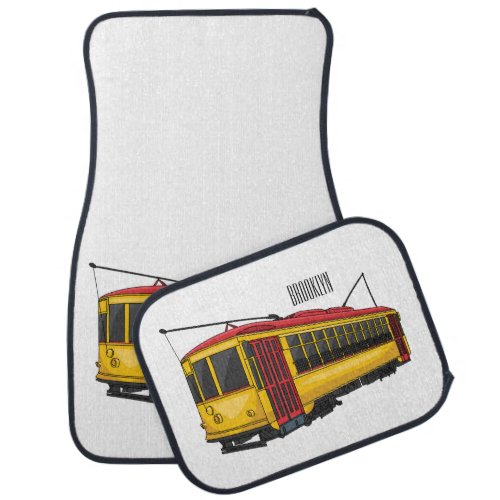 Mata trolley cartoon illustration car floor mat