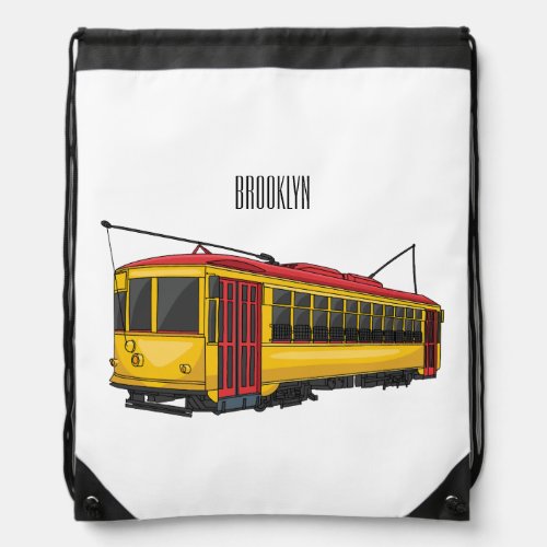 Mata trolley cartoon illustration drawstring bag