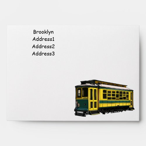 Mata trolley cartoon illustration envelope