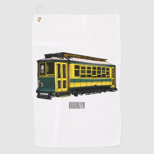 Mata trolley cartoon illustration golf towel