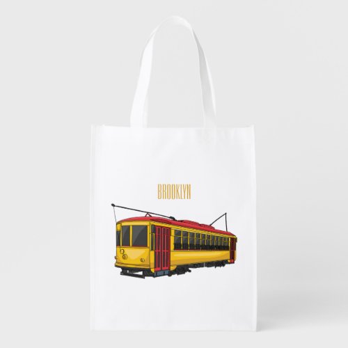 Mata trolley cartoon illustration grocery bag