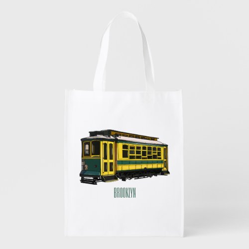 Mata trolley cartoon illustration grocery bag