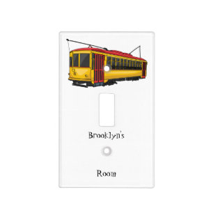 Mata trolley cartoon illustration  light switch cover