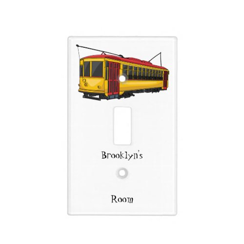 Mata trolley cartoon illustration  light switch cover