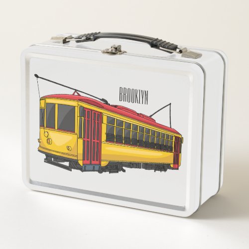 Mata trolley cartoon illustration metal lunch box