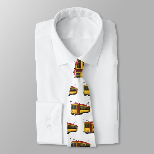 Mata trolley cartoon illustration neck tie (Tied)