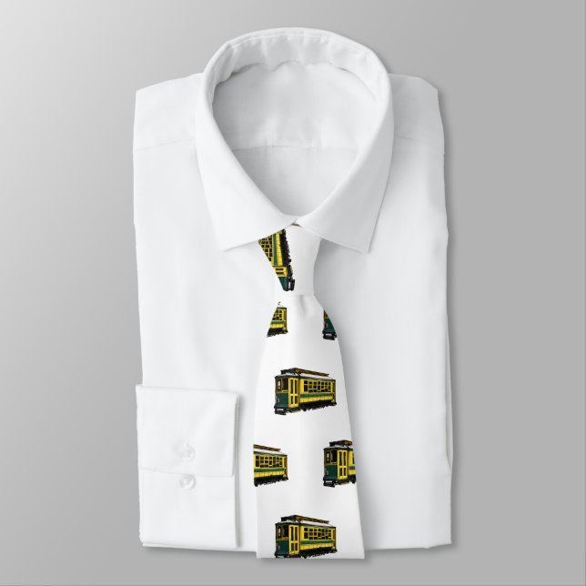 Mata trolley cartoon illustration neck tie (Tied)