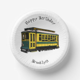 Mata trolley cartoon illustration paper bowls