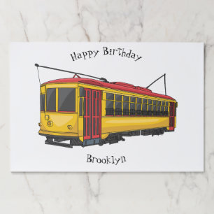 Mata trolley cartoon illustration paper pad
