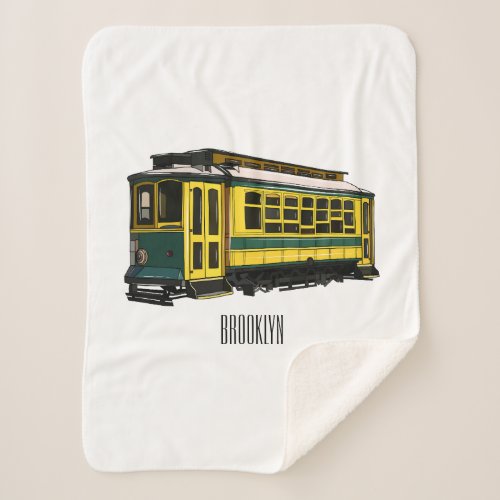 Mata trolley cartoon illustration sherpa blanket