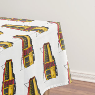 Mata trolley cartoon illustration tablecloth
