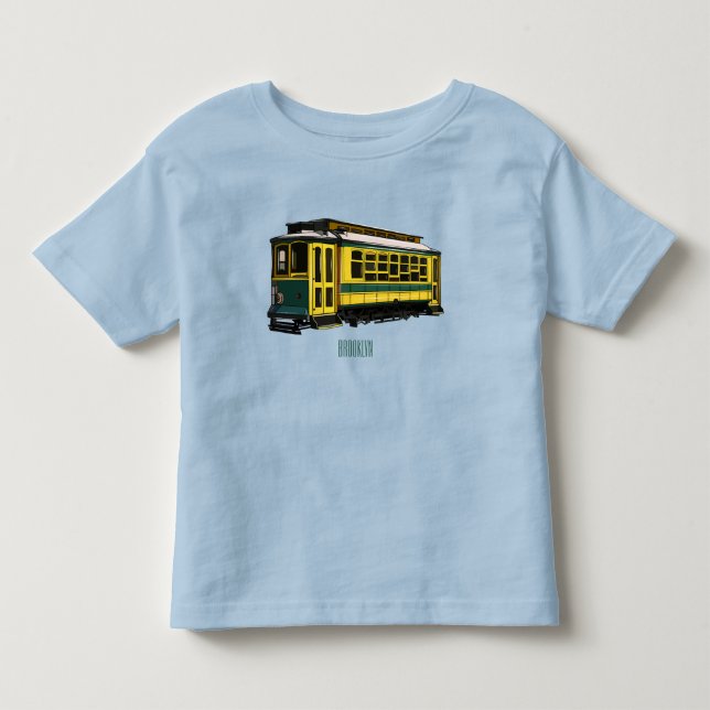 Mata trolley cartoon illustration toddler t-shirt (Front)