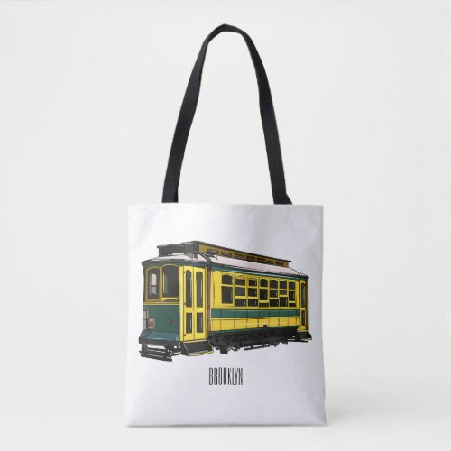 Mata trolley cartoon illustration tote bag