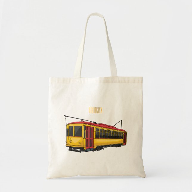 Mata trolley cartoon illustration tote bag (Front)