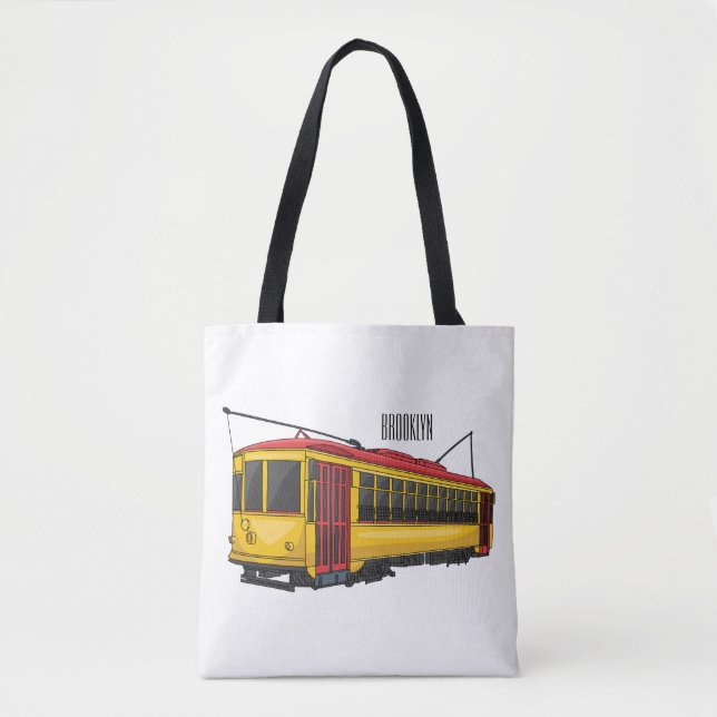 Mata trolley cartoon illustration  tote bag (Front)