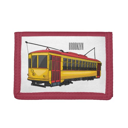 Mata trolley cartoon illustration trifold wallet