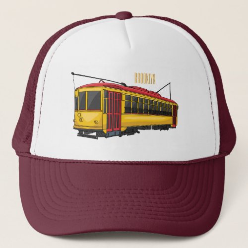 Mata trolley cartoon illustration trucker hat