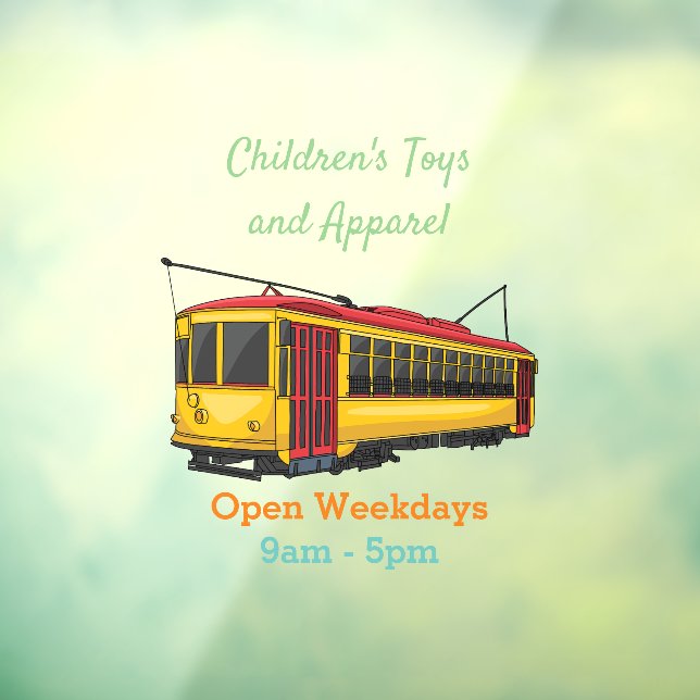 Mata trolley cartoon illustration  window cling (Sheet 3)