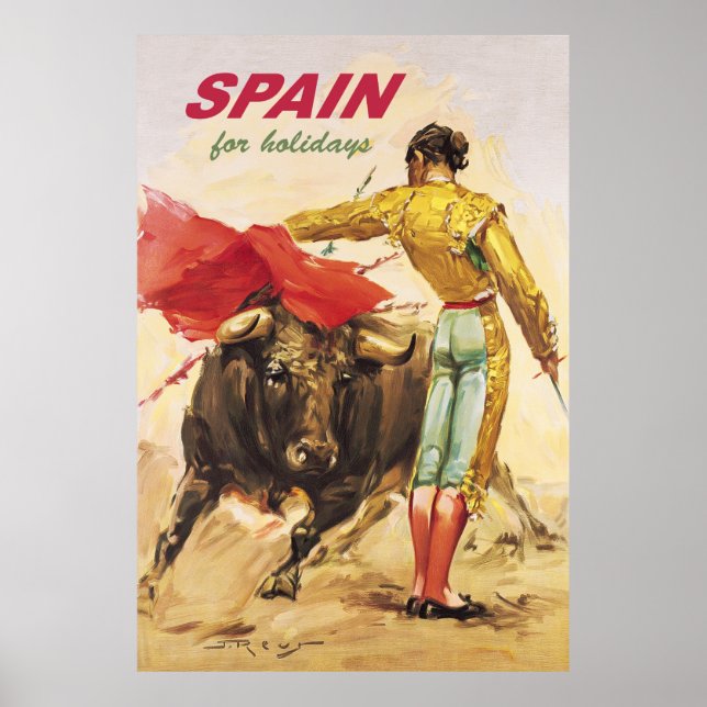 Matador and bull. Bullfighting. Spain for holidays Poster (Front)