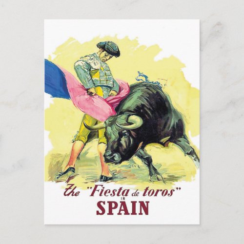 Matador bullfighting fiesta de toros Spain Postcard