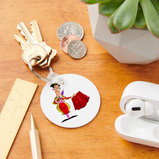 Matador with Red Cape Spanish Bullfighter Keychain (Creator Uploaded)