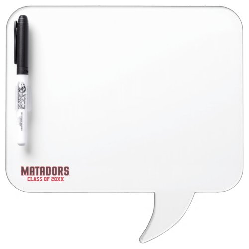 Matadors with Class Year _ Gray Outline Dry Erase Board