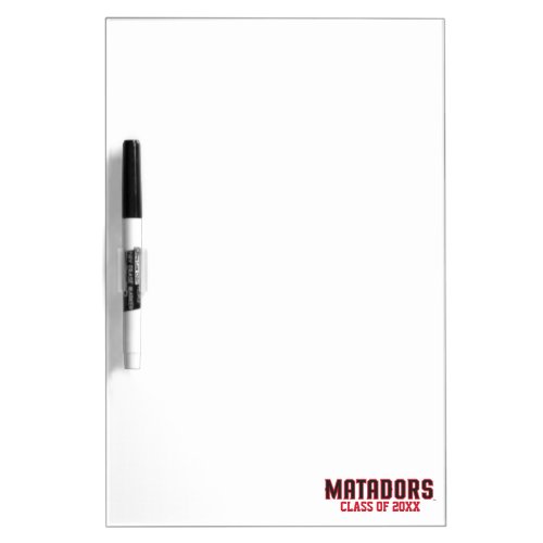 Matadors with Class Year _ Gray Outline Dry Erase Board