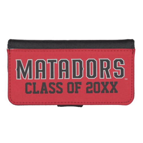 Matadors with Class Year _ Gray Outline iPhone SE55s Wallet