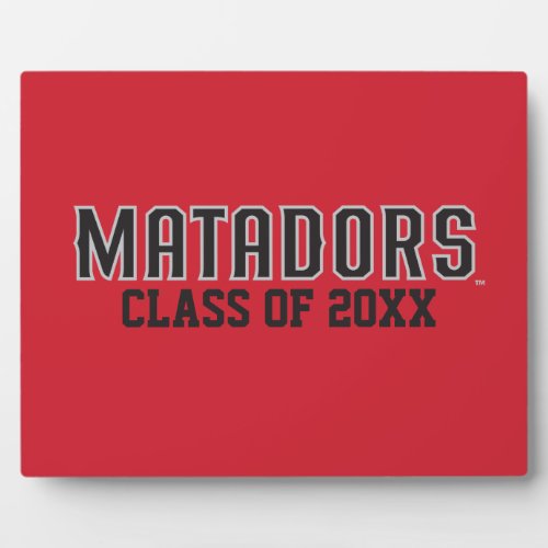 Matadors with Class Year _ Gray Outline Plaque