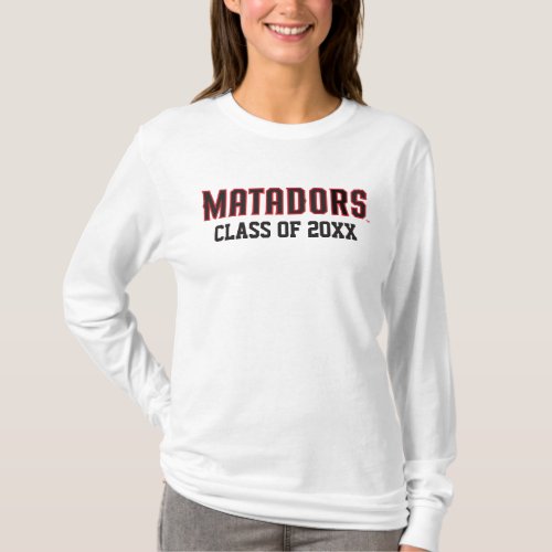 Matadors with Class Year _ Red Outline T_Shirt