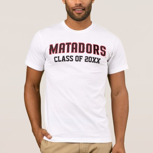 Matadors with Class Year _ Red Outline T_Shirt