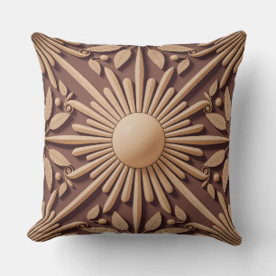 Matahari Radiance Relief 3d Batik Motif Throw Pillow
