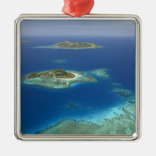 Matamanoa Island and coral reef, Mamanuca Island Metal Ornament