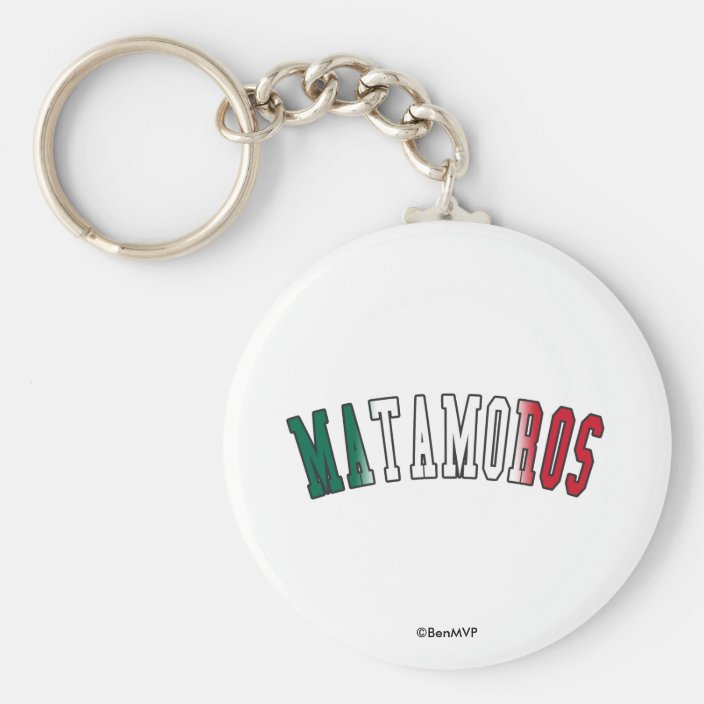 Matamoros in Mexico National Flag Colors Key Chain