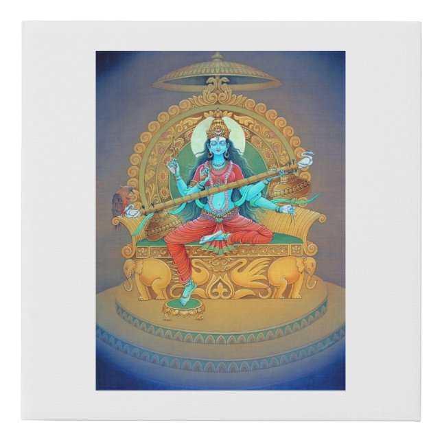 Matangi - The Goddess of intellect Faux Canvas Print (Front)