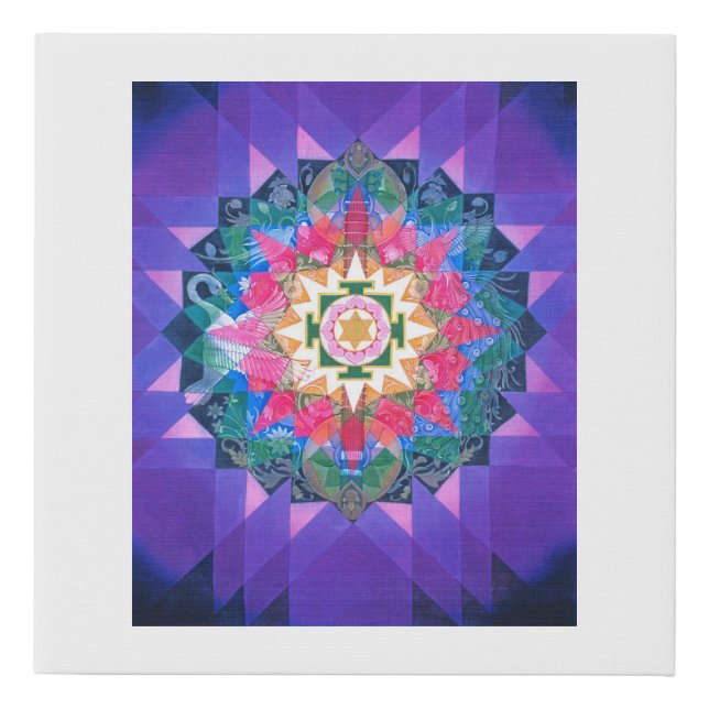 Matangi Yantra Faux Canvas Print (Front)