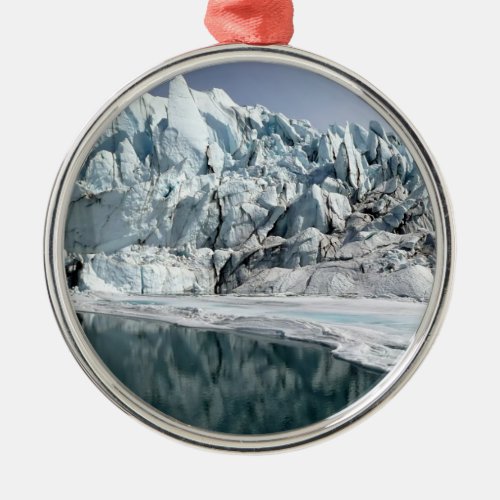 Matanuska Glacier Mouth Alaska Metal Ornament