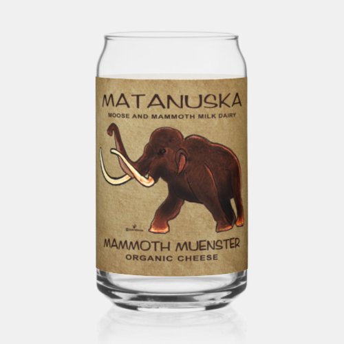 Matanuska Mammoth Muenster Cheese Can Glass