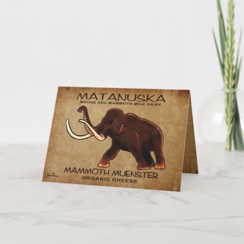 Matanuska Mammoth Muenster Cheese Card