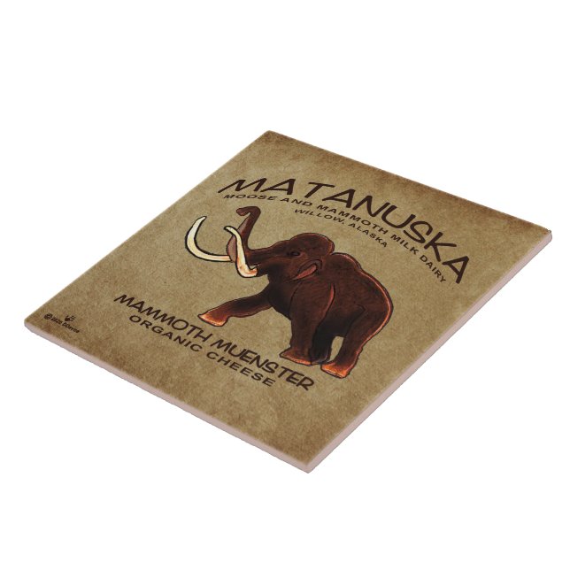 Matanuska Mammoth Muenster Cheese Ceramic Tile (Side)
