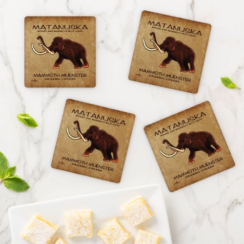 Matanuska Mammoth Muenster Cheese Coaster Set
