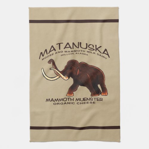 Matanuska Mammoth Muenster Cheese Kitchen Towel