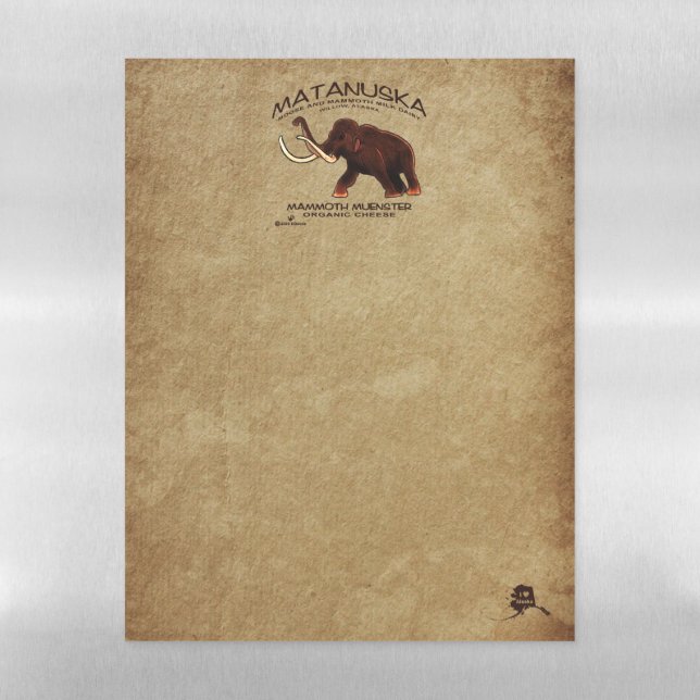 Matanuska Mammoth Muenster Cheese Magnetic Dry Erase Sheet (Vertical)